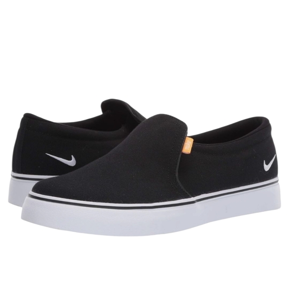 Nike Womens Black Canvas Slip-Ons Sneakers. Size 6.5 - Picture 1 of 8